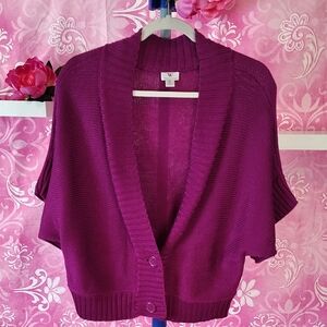 Worthington Deep Purple Cardigan Sweater